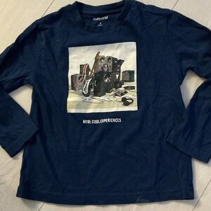 Mayoral Dark Blue Long Sleeve Tee with Graphic